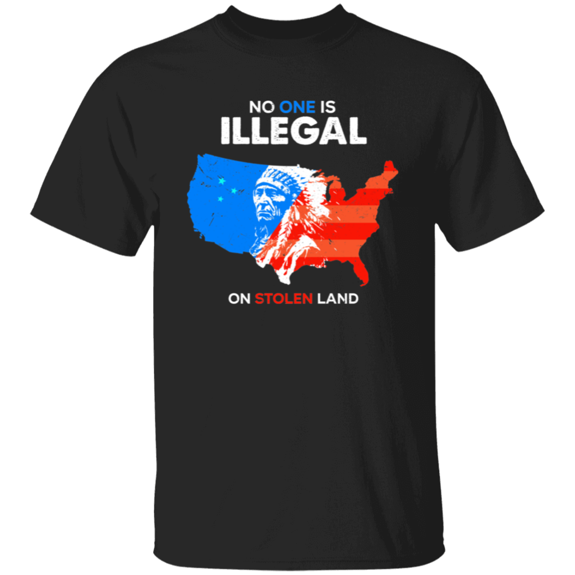 No One Is Illegal On Stolen Land Retro Unisex  T-Shirt - lucy - ID28112405