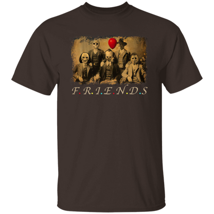 Friends Horror Five Characters Squad – Funny Halloween Movie T-Shirt - leleart