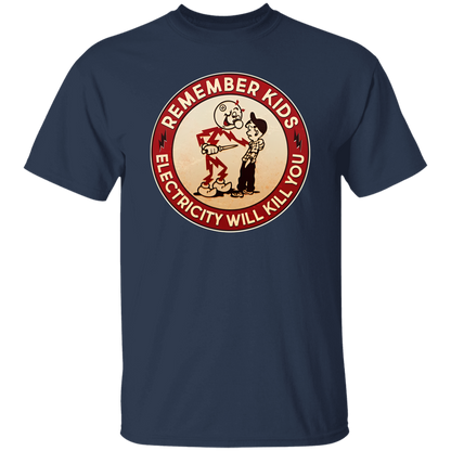Funny Retro Vintage Electricity Will Kill You Emblem Vintage T-Shirt