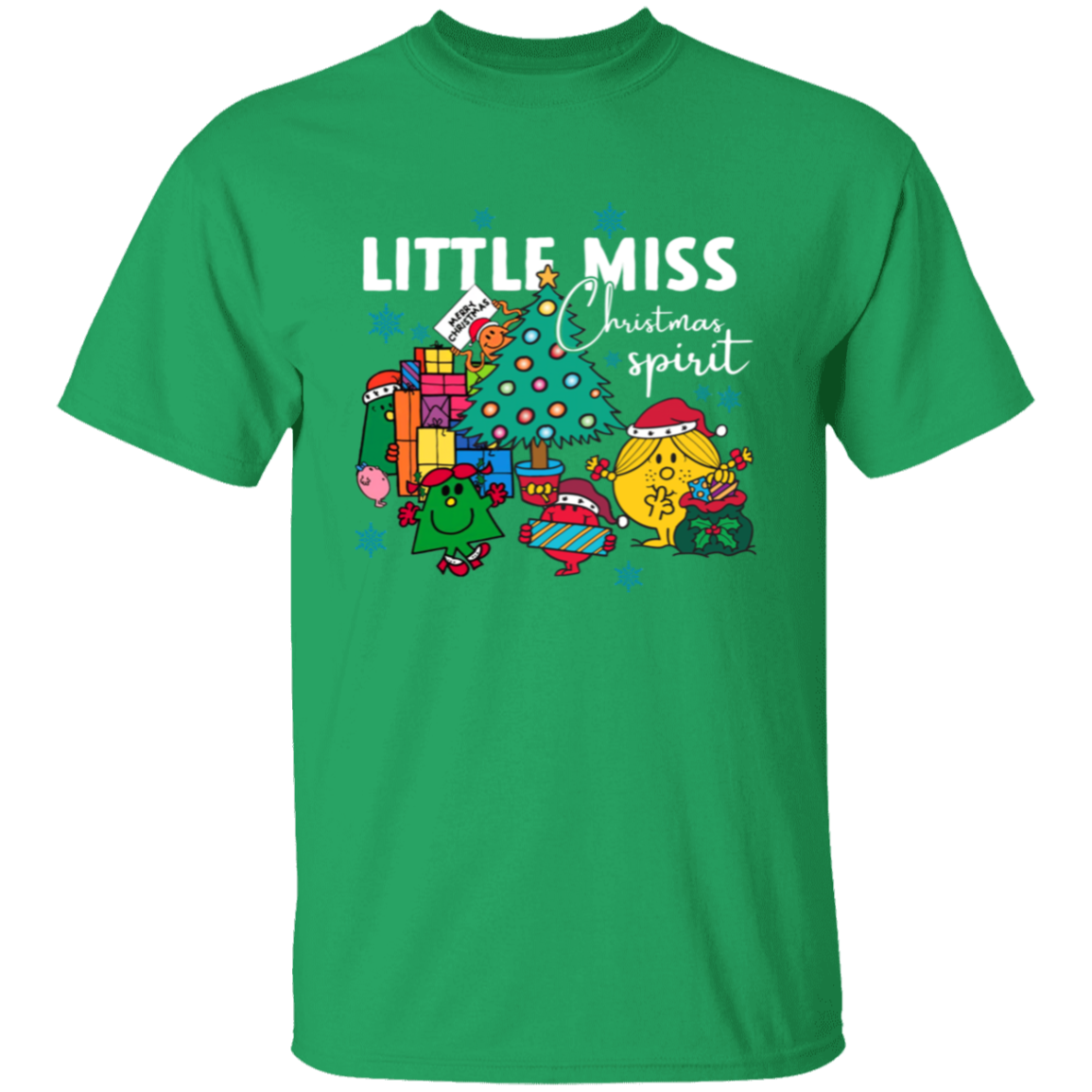 Little Miss Christmas Spirit Teacher T-Shirt -