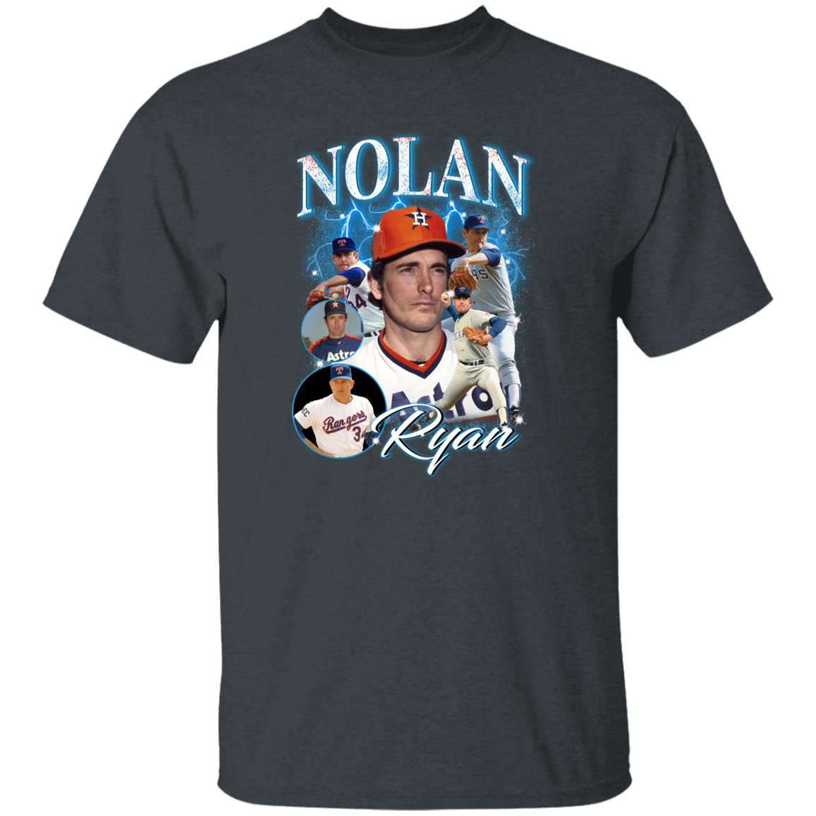 G500 5.3 oz. T-Shirt Nolan Ryan Collage 90's Vintage T-Shirt