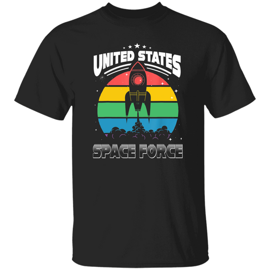 Space Force Retro Design Distressed Unisex Vintage T-Shirt