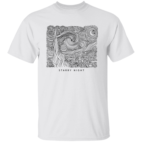 Vincent Starry Night Sketchy Teacher Vintage  Unisex  T-Shirt - letter