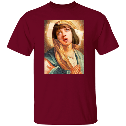Pulp Fiction Virgin Mary Mia Wallace T-Shirt - leleart