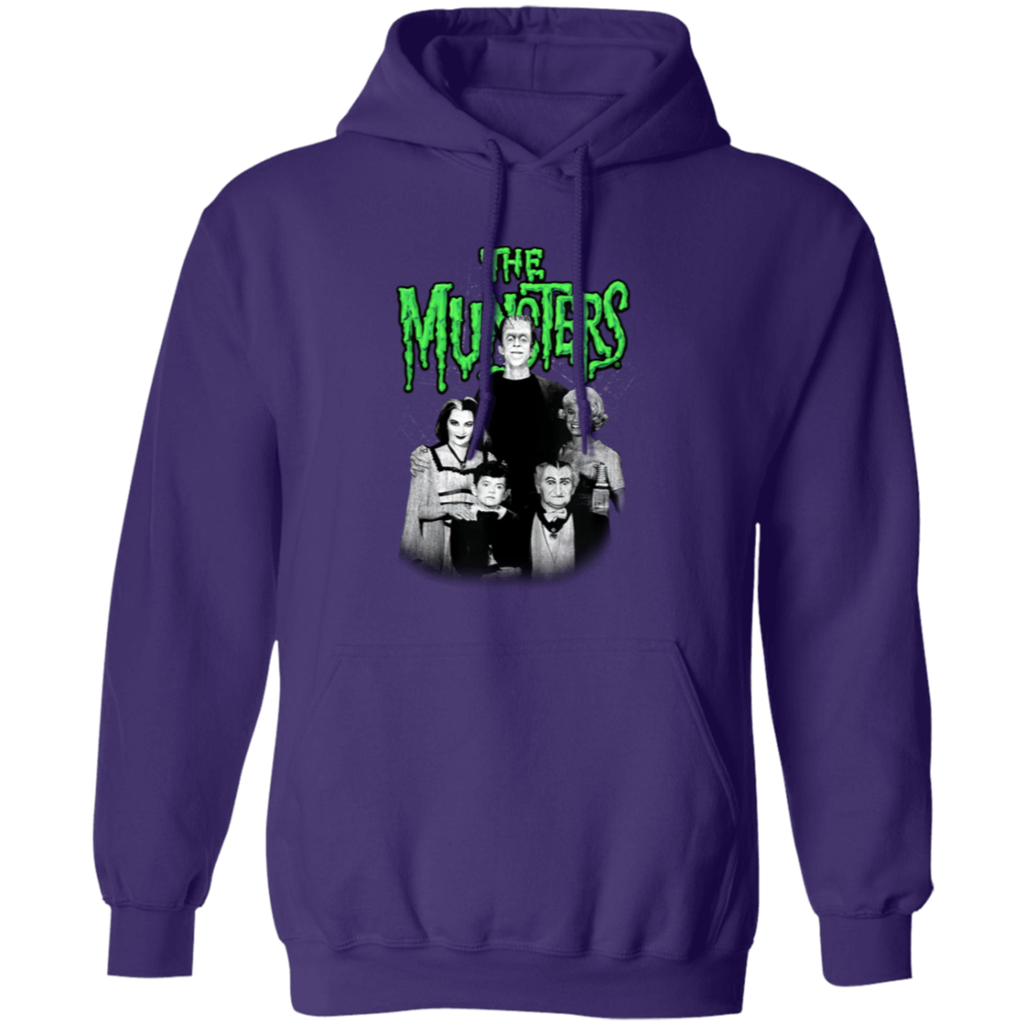 G185 Gildan Pullover Hoodie Horror The Munsters Graphic T-Shirt