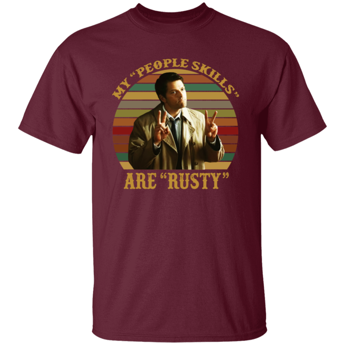 Castiel Supernatural My People Skills Are Rusty Retro Vintage unisex  T-Shirt - lucy - 90144875
