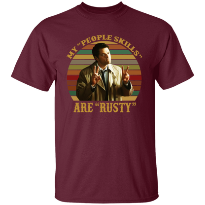 Castiel Supernatural My People Skills Are Rusty Retro Vintage unisex  T-Shirt - lucy - 90144875