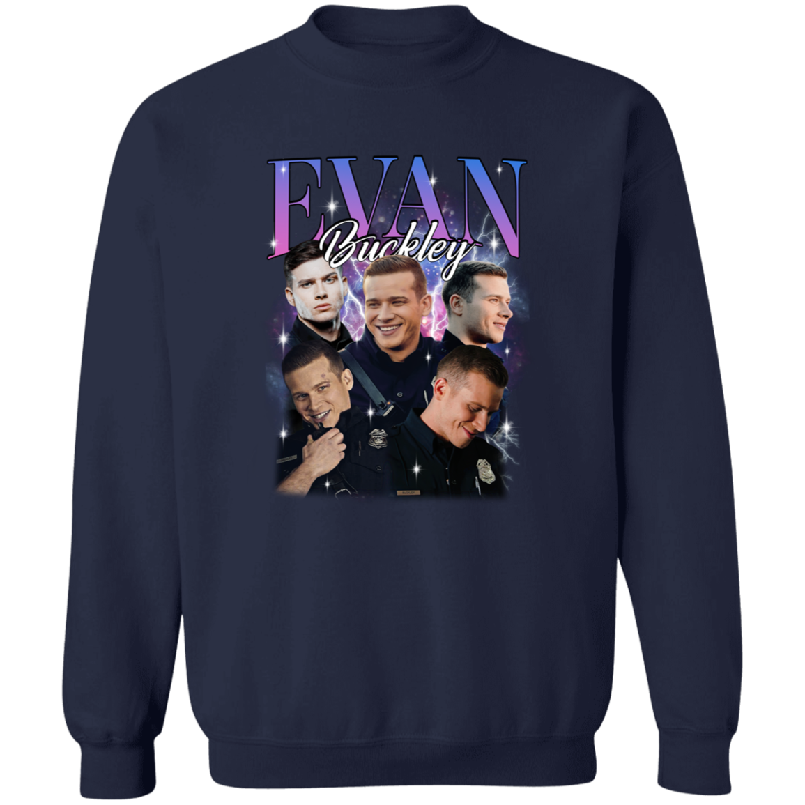 Evan Buckley Vintage  Crewneck Pullover Sweatshirt - ID15102448