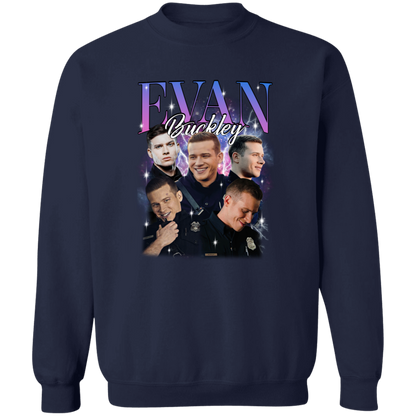 Evan Buckley Vintage  Crewneck Pullover Sweatshirt - ID15102448
