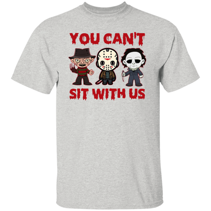You Can’t Sit With Us Horror Movies Halloween Funny T-Shirt - leleart