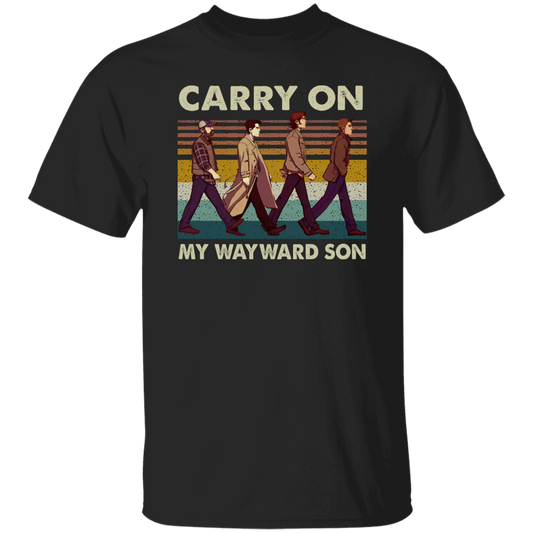 Supernatural Carry On My Wayward Son Vintage T-Shirt - 98033316