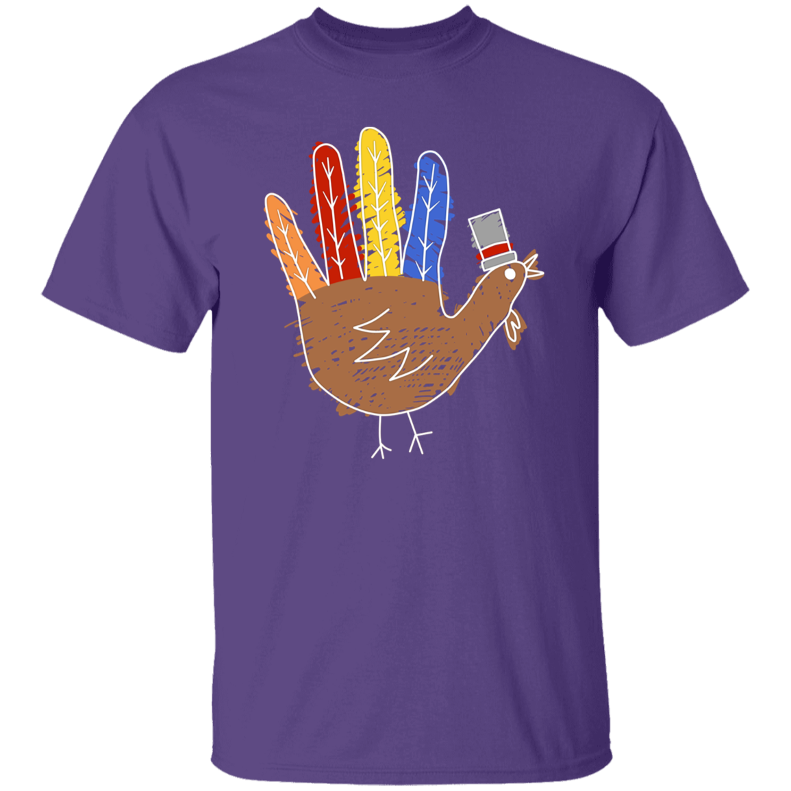 Hand Painted Turkey Teacher T-Shirt - lapicta