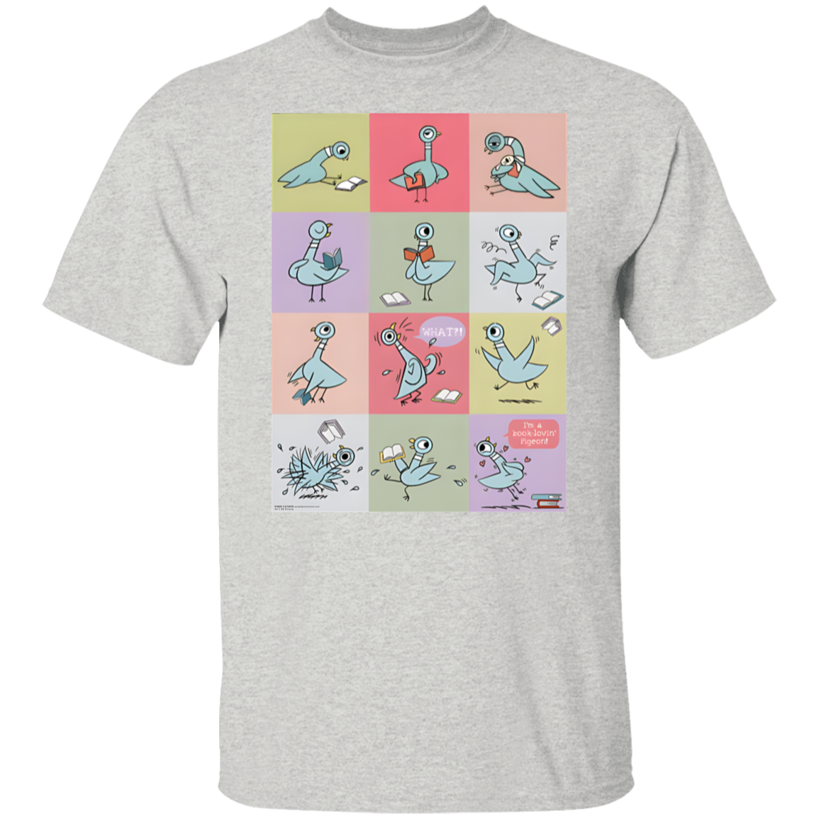Pigeon Reading Shirt, Funny Book Lover Teacher Tee, Mo Willems Inspired Back to School T-Shirt