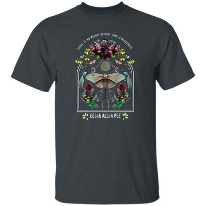 There Is No Beauty Without Some Strangeness Edgar Alan Poe Funny Halloween Teacher Vintage T-Shirt