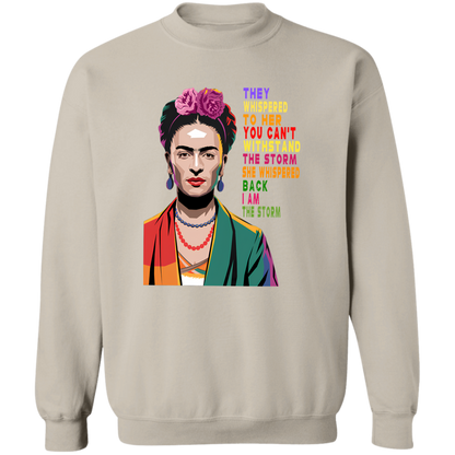 G180 Gildan Crewneck Pullover Sweatshirt 	I Am The Storm Women Black History Shirt