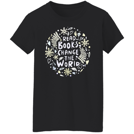 Read Books Change The World Teacher Vintage G500L Ladies' 5.3 oz. T-Shirt - letter - WOMEN