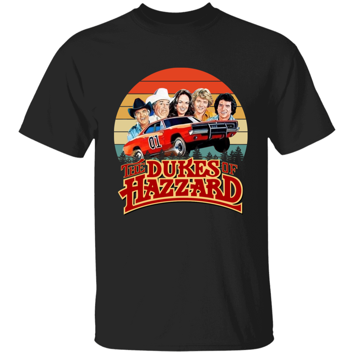 Hazzard Cars Dukes Of Hazzard Vintage G500B Youth 5.3 oz 100% Cotton T-Shirt - jasmine