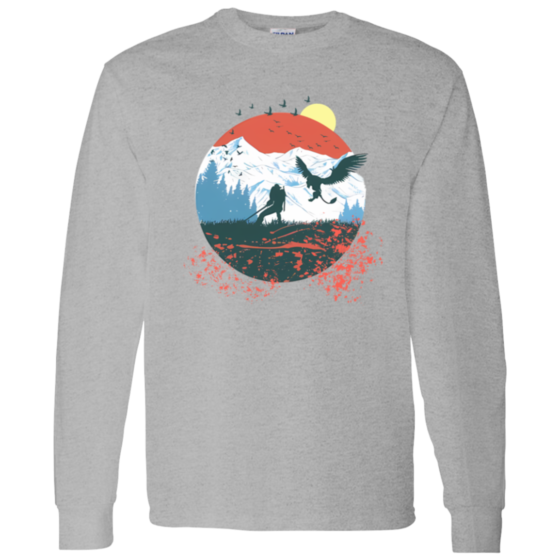 G540 LS T-Shirt 5.3 oz. Beautiful Art Of Geralt Dude The Witcher Tv Series Unisex Vintage T-Shirt