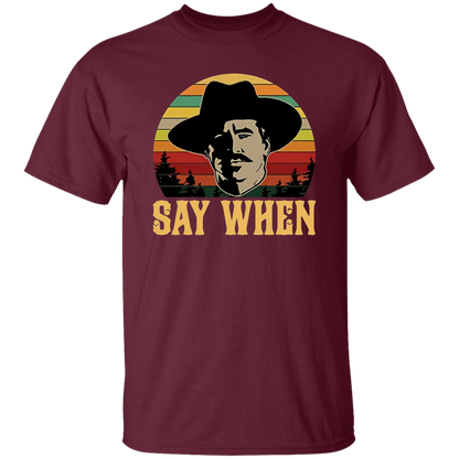Tombstone Doc Holliday Say When Retro Vintage T-Shirt - leleart