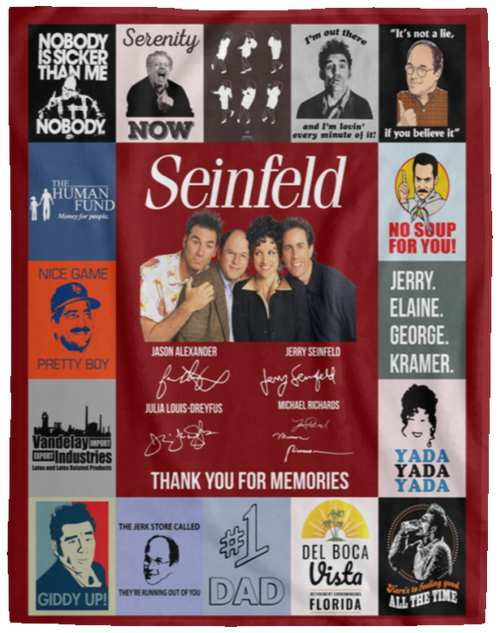 Seinfeld Fleece Blanket, Premium Sherpa Blanket, Jerry Seinfeld Fan Blanket, Seinfeld Blanket, Seinfeld Squad BlanketVPL Cozy Plush Fleece Blanket - 60x80