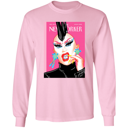 G540 LS T-Shirt 5.3 oz. The New Yorker Magazine Cover The Look Of Pride By Sasha Velour Unisex T-Shirt
