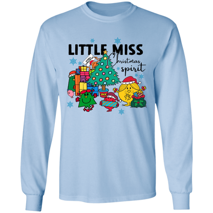 Little Miss Christmas Teacher Vintage G540 LS T-Shirt 5.3 oz. - letter