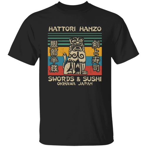 Vintage Hattori Hanzo Sword And Sushi Okinawa Japan T-Shirt