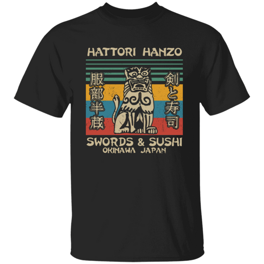 Vintage Hattori Hanzo Sword And Sushi Okinawa Japan T-Shirt