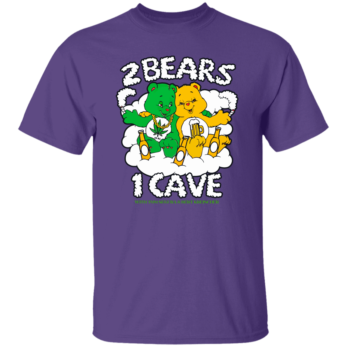 2 Bears 1 Cave With Tom Segura and Bert Kreischer Beer and Weed Vintage T-Shirt