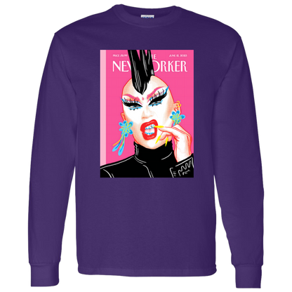 G540 LS T-Shirt 5.3 oz. The New Yorker Magazine Cover The Look Of Pride By Sasha Velour Unisex T-Shirt