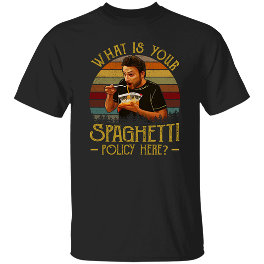 What Is Your Spaghetti Policy Here Vintage T-Shirt, It's Always Sunny in Philadelphia Shirt, Funny Movies Shirt, Charlie Kelly Shirt G500 5.3 oz. T-Shirt