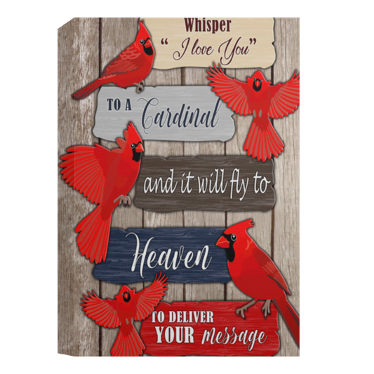 Beautiful Cardinals Framed Canvas, Unframed Poster, Cardinals Canvas, Heaven Cardinals Canvas, Vintage Cardinals Wall Decor	CANPO15 Deluxe Portrait Canvas 1.5in Frame
