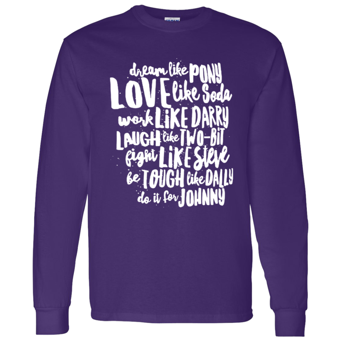 The Outsiders Character Names Funny Literature Teacher Vintage T-Shirt - LONG SLEEVE