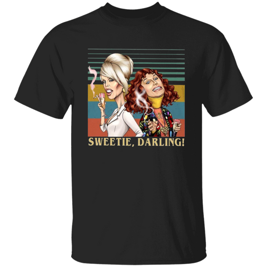 Patsy And Edina Sweetie Darling Vintage Funny Unisex  T-Shirt - lucy - 94965351