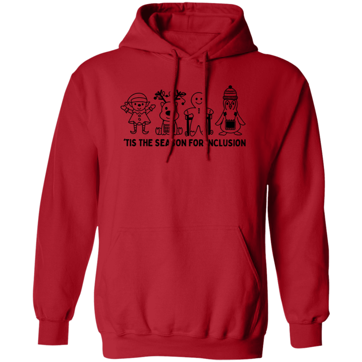 Tis The Season For Inclusion Teacher Vintage Pullover Hoodie