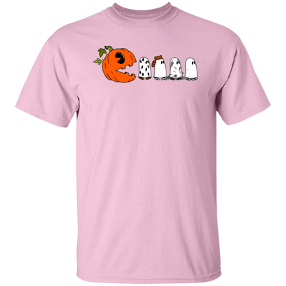 Pumpkin Ghost Pacman T-Shirt - lapicta