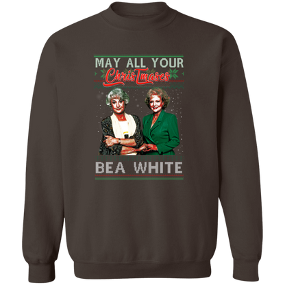 May All Your Christmases Bea White Golden Girls Pullover Sweatshirt