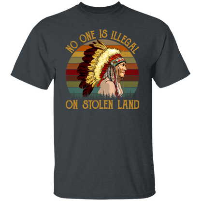 No One Is Illegal On Stolen Land Vintage T-Shirt - leleart