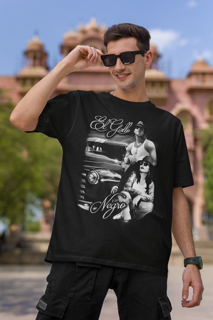 El Gallo Negro Blood In Blood Out Mens Heavyweight Unisex Vintage T-Shirt