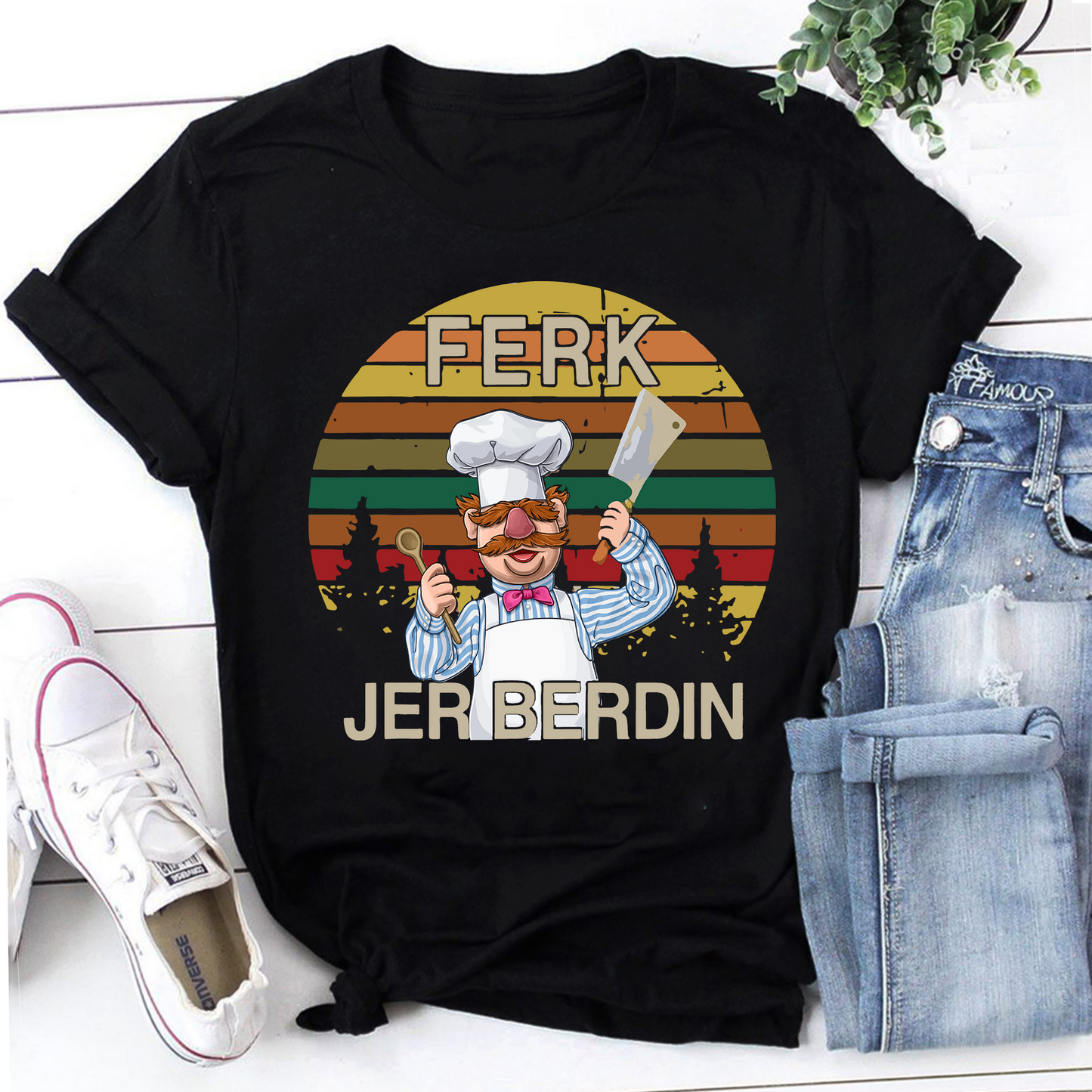 Ferk-Jer-Berdin Kitchen Chef Knife Funny Vintage T-Shirt