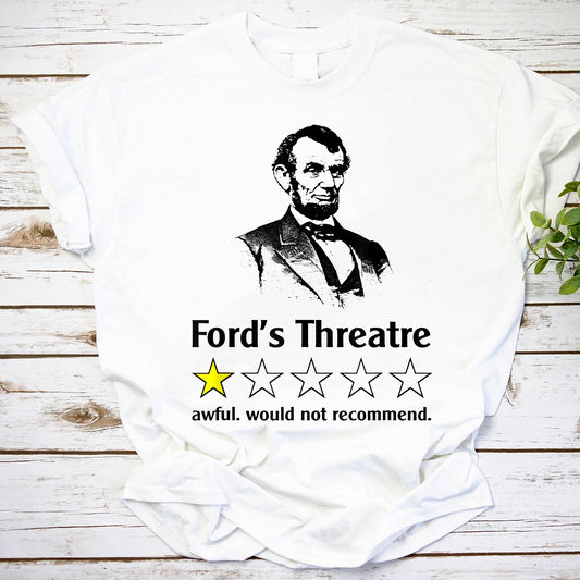 Ford's Theatre Awful Would Not Recommend Review Vintage T-Shirt