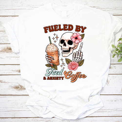 Fueled By Iced Coffee And Anxiety Vintage T-Shirt