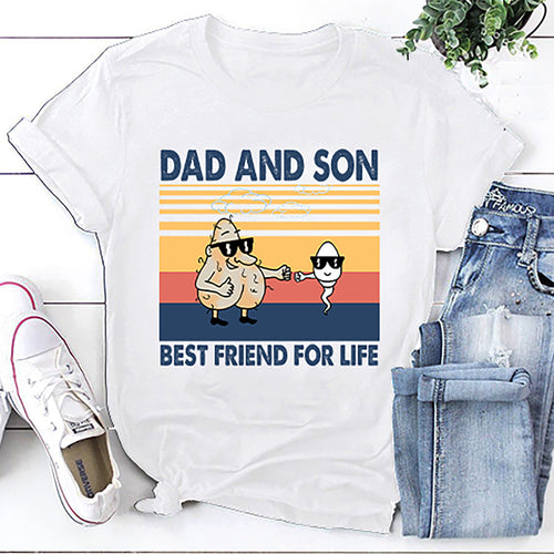 Vintage Dad And Son Best Friend For Life T-Shirt