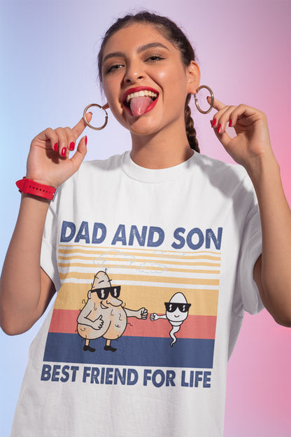 Vintage Dad And Son Best Friend For Life T-Shirt