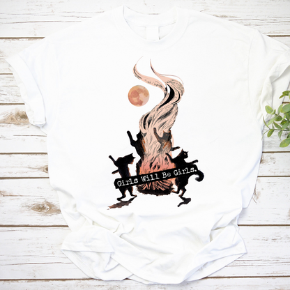 Girls Will Be Girls Witch Vintage T-Shirt