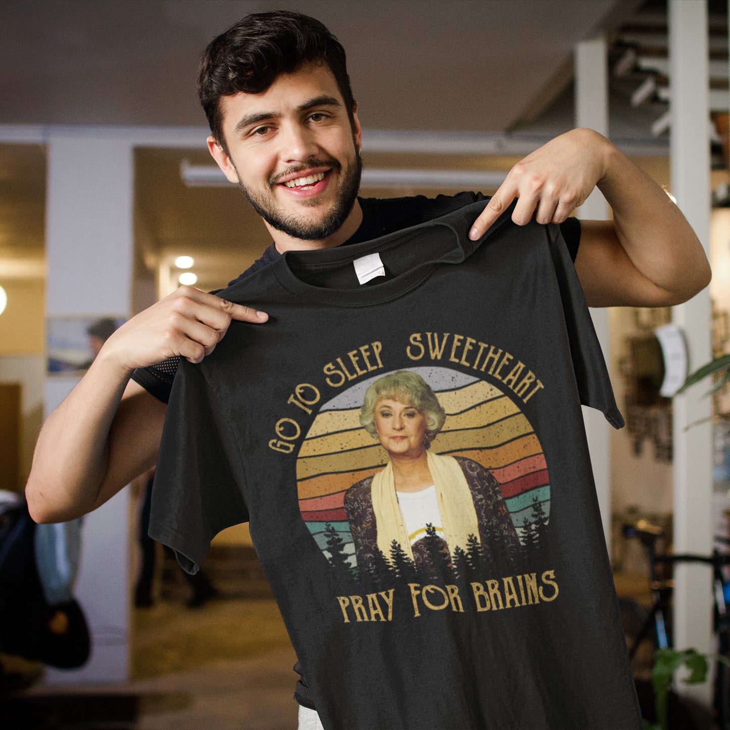 Go To Sleep Sweetheart Pray For Brains The Golden Girls Vintage T-Shirt