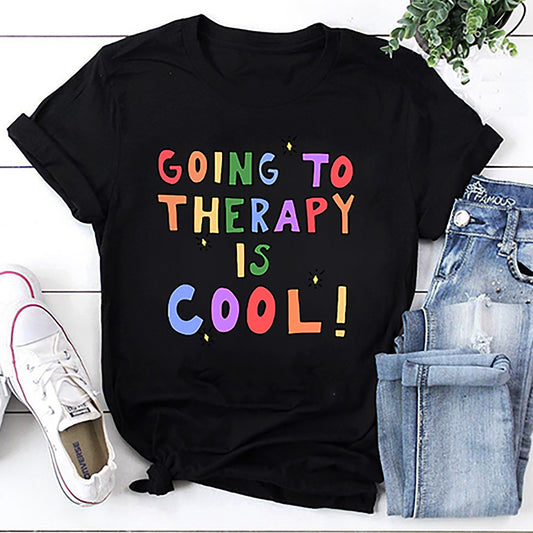 Going To Therapy Is Cool Mental Health Unisex T-Shirt