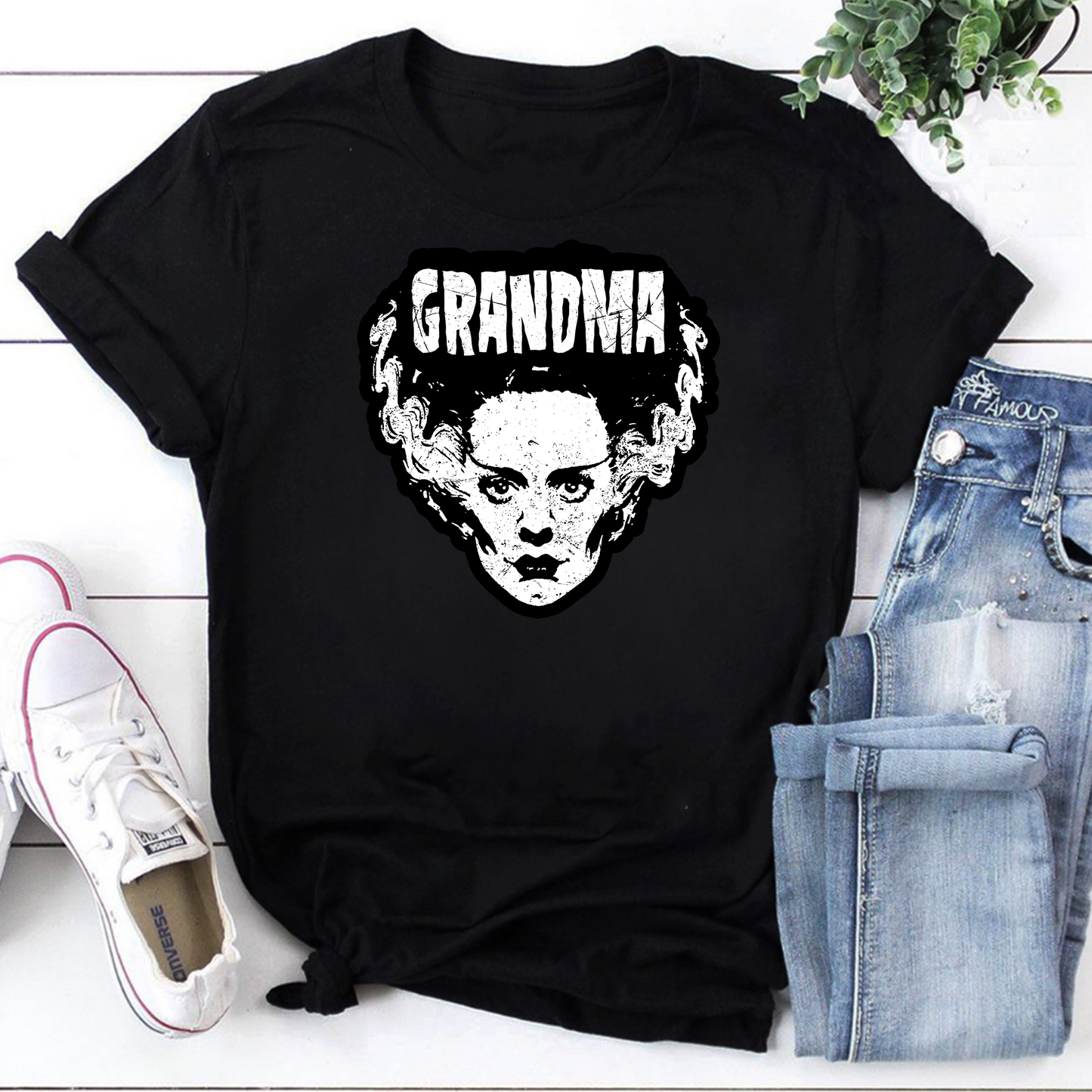 Grandma Monster Halloween Vintage T-Shirt