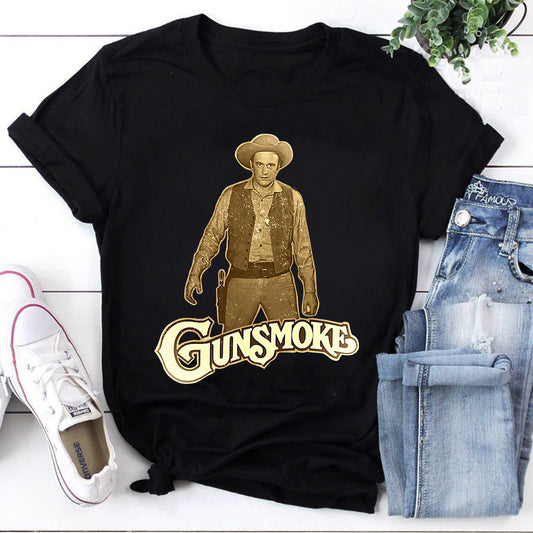 Gunsmoke James Arnes Anime Cowboy T-Shirt