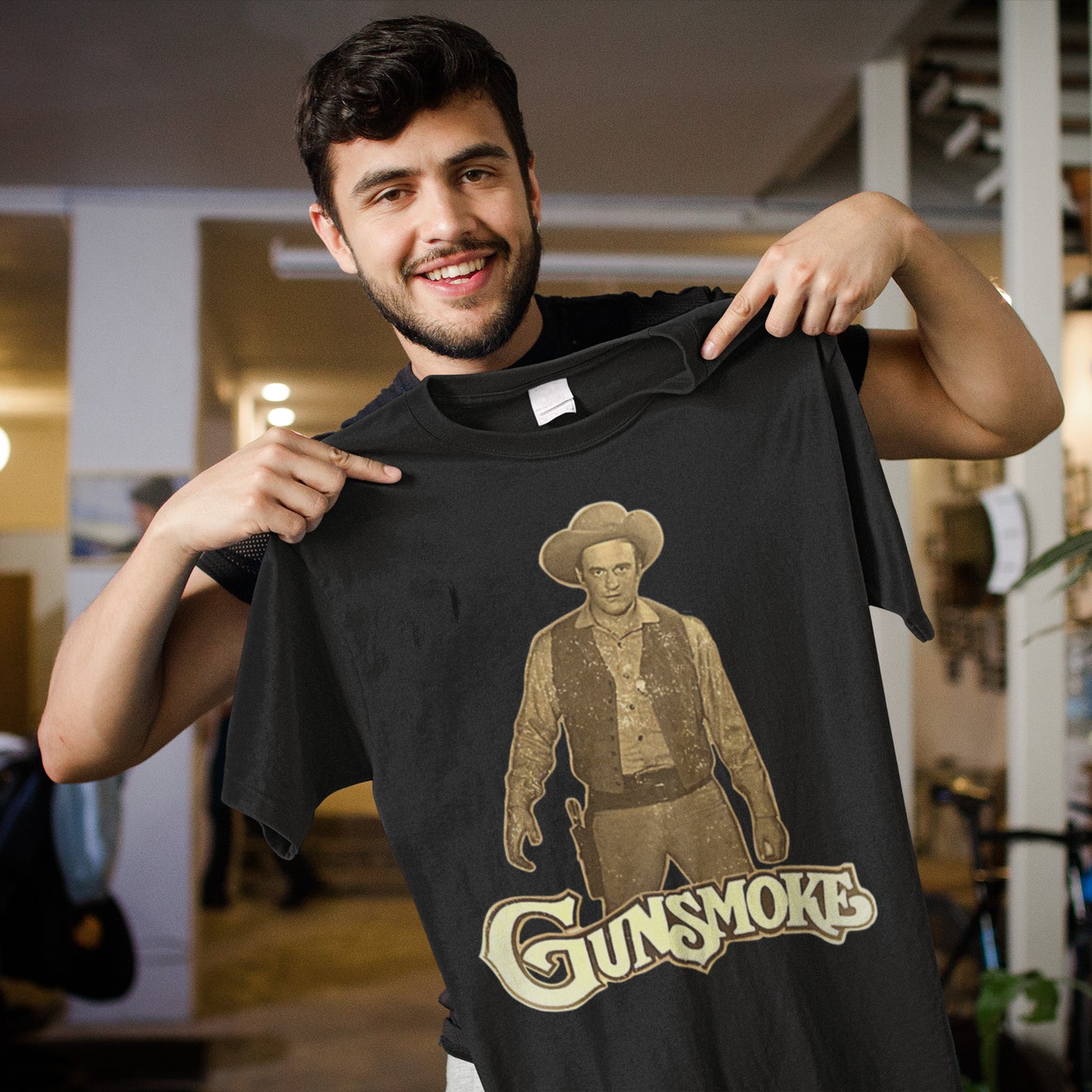 Gunsmoke James Arnes Anime Cowboy T-Shirt